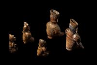 Five Nicoya Polychrome Figures
