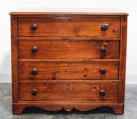An American Pine Chest Height 35 1/2 x width 39 x depth 17 1/2 inches. — LATE 19TH CENTURY