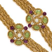 Chanel, Rare Gripoix Pâte de Verre & Chain Necklace