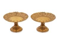 A Pair of English Gilt Bronze Compotes