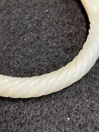A Chinese white jade bangle 白玉手镯 Mid to late Qing dynasty ????
