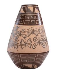 Sgraffito Pottery Jar Summertime, 2007 Lot is located and will ship from Cincinnati, Ohio.