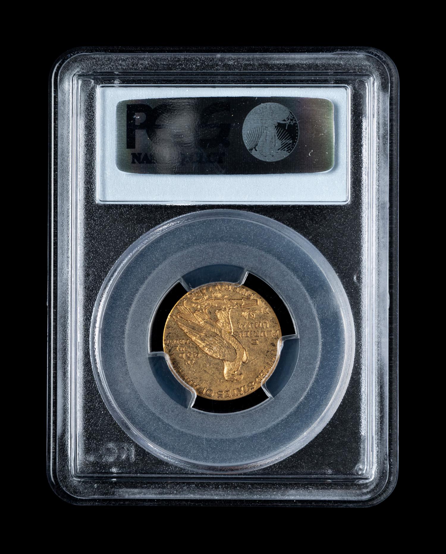 A 1912-S Indian Head $5 Gold Coin (PCGS AU55)