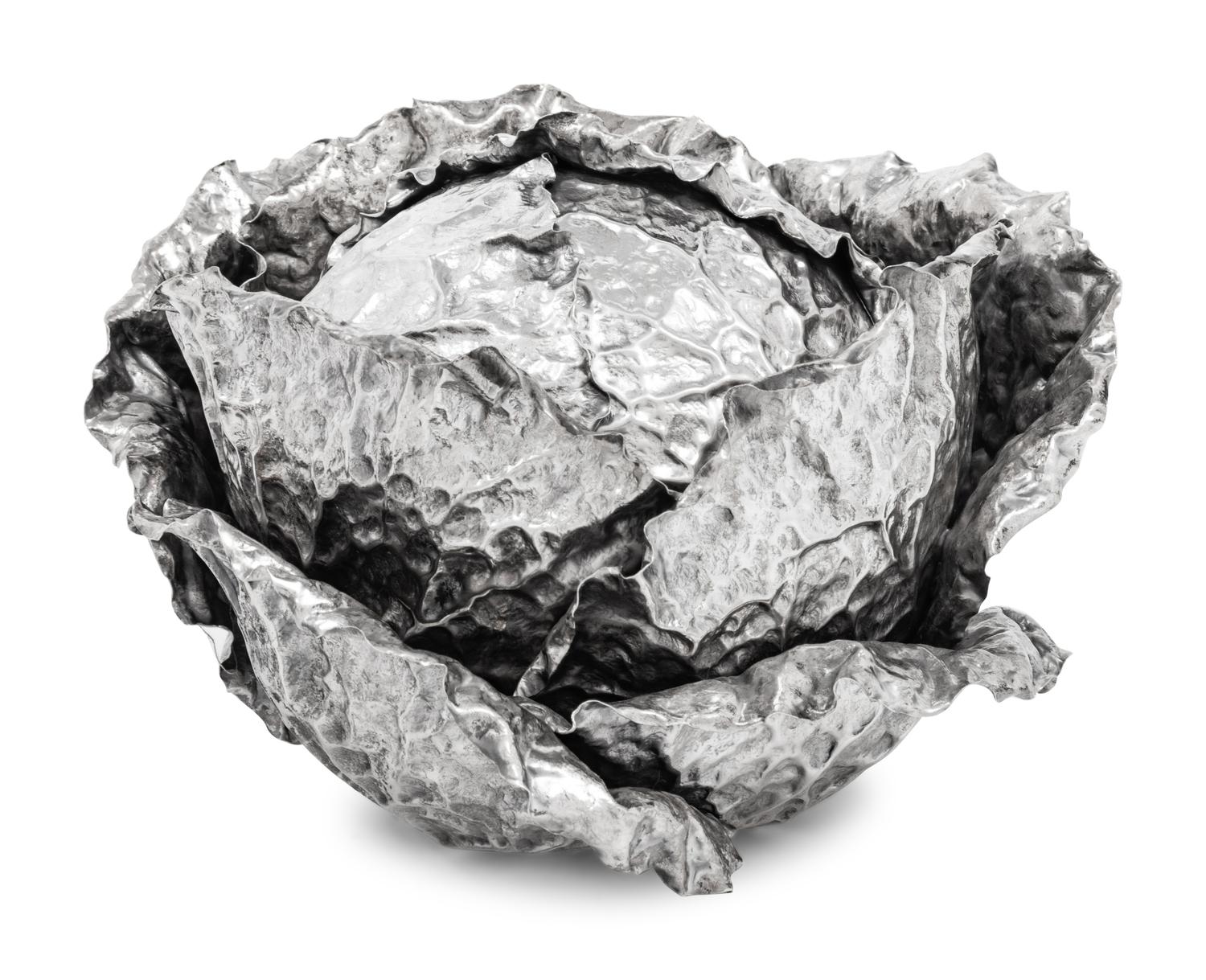 A Buccellati Silver Cabbage Form Covered Bowl