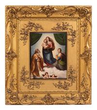 A Berlin (K.P.M.) Porcelain Plaque after Raphael's Sistine Madonna