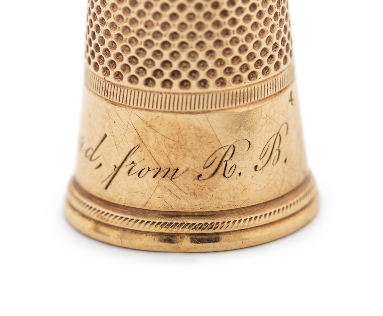 Six American Gold Thimbles