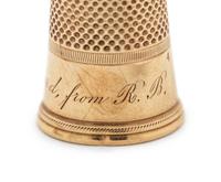 Six American Gold Thimbles