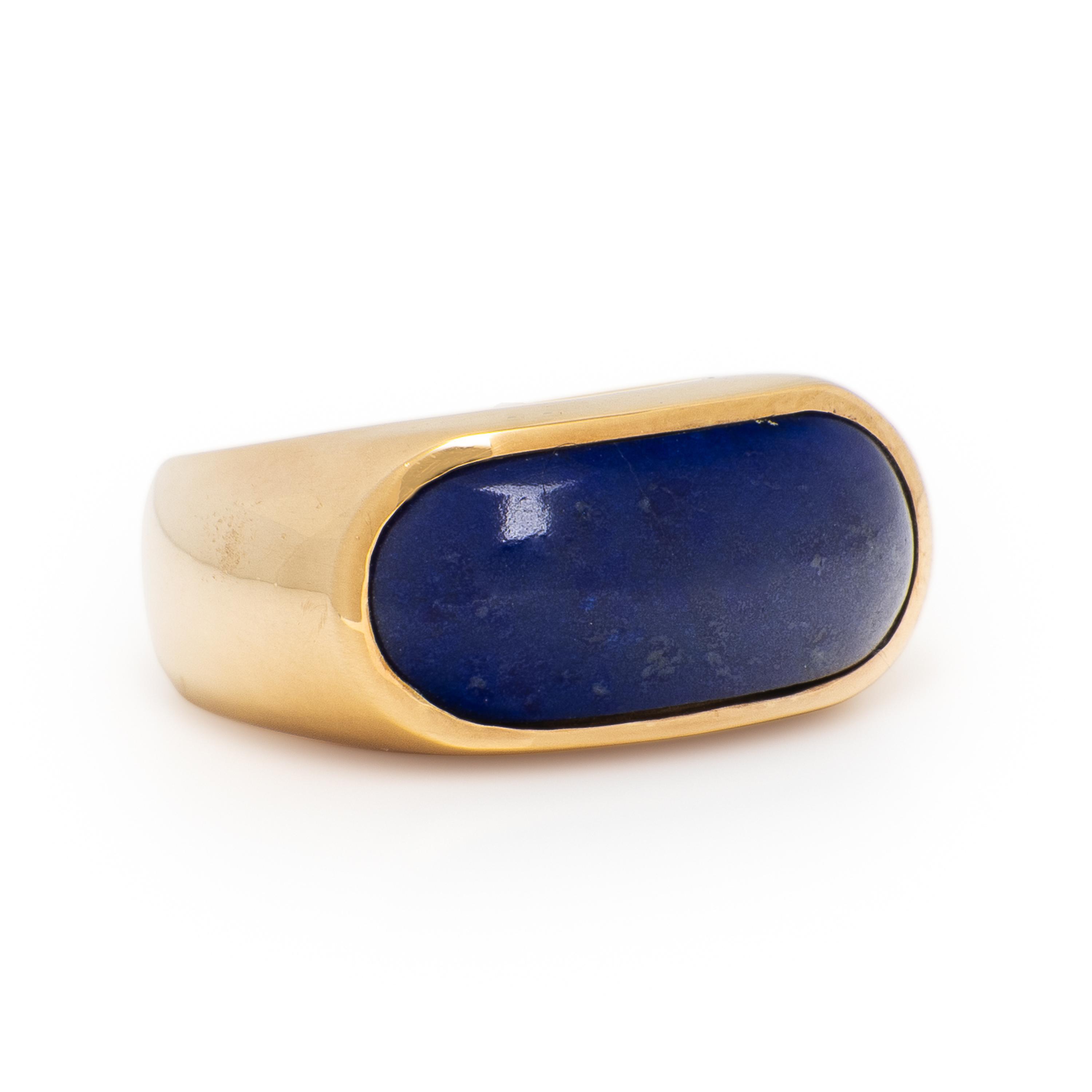 Lapis Lazuli and Yellow Gold Ring