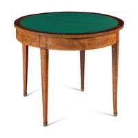 A George III Style Satinwood and Marquetry Game Table