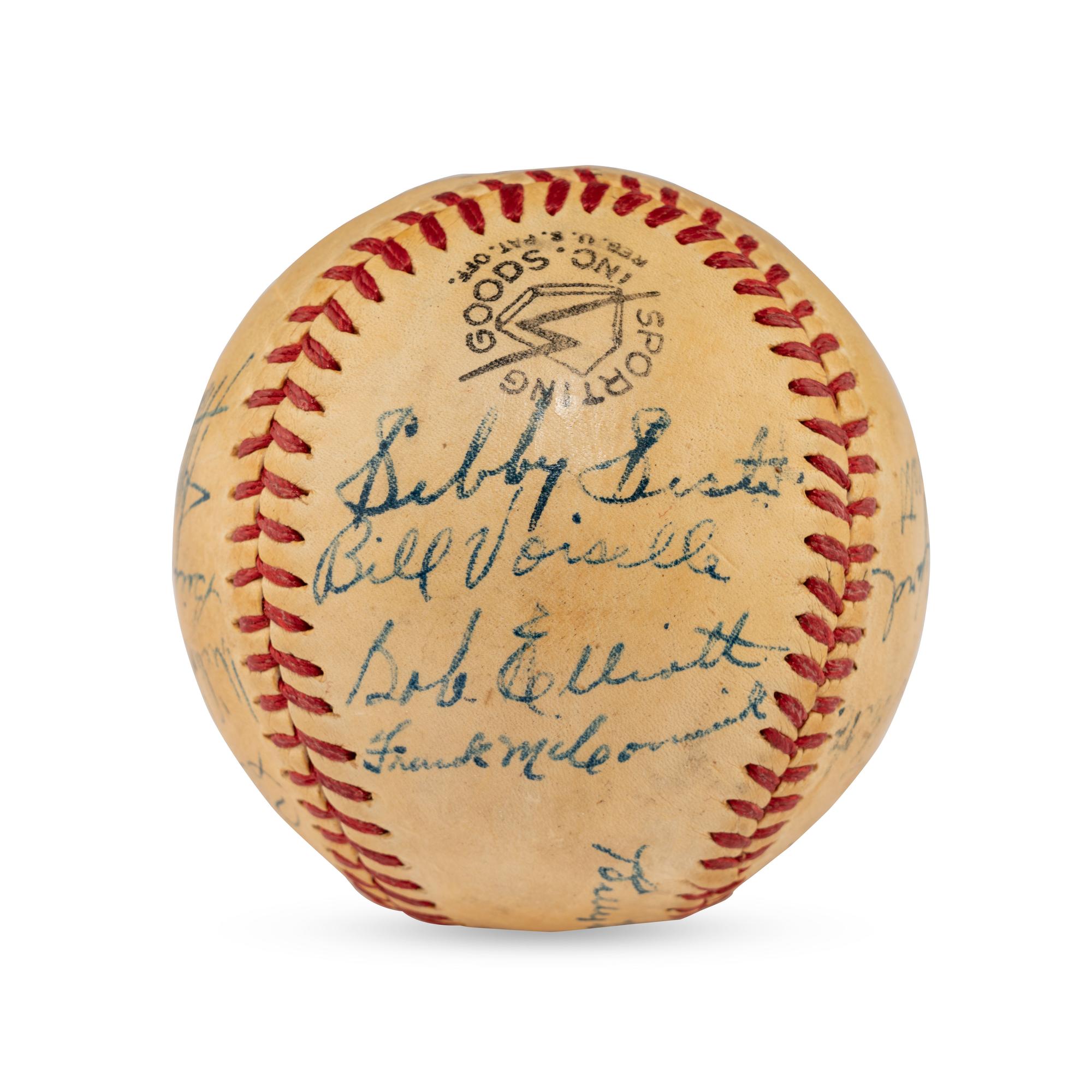 A 1948 Boston Braves Team Signed Autograph Baseball Including Billy Southworth (Beckett Authentication Services)