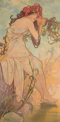 Alphonse Mucha, (Czech, 1860-1939), Les quatres saisons, c. 1896