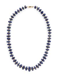 LAPIS LAZULI AND YELLOW GOLD NECKLACE