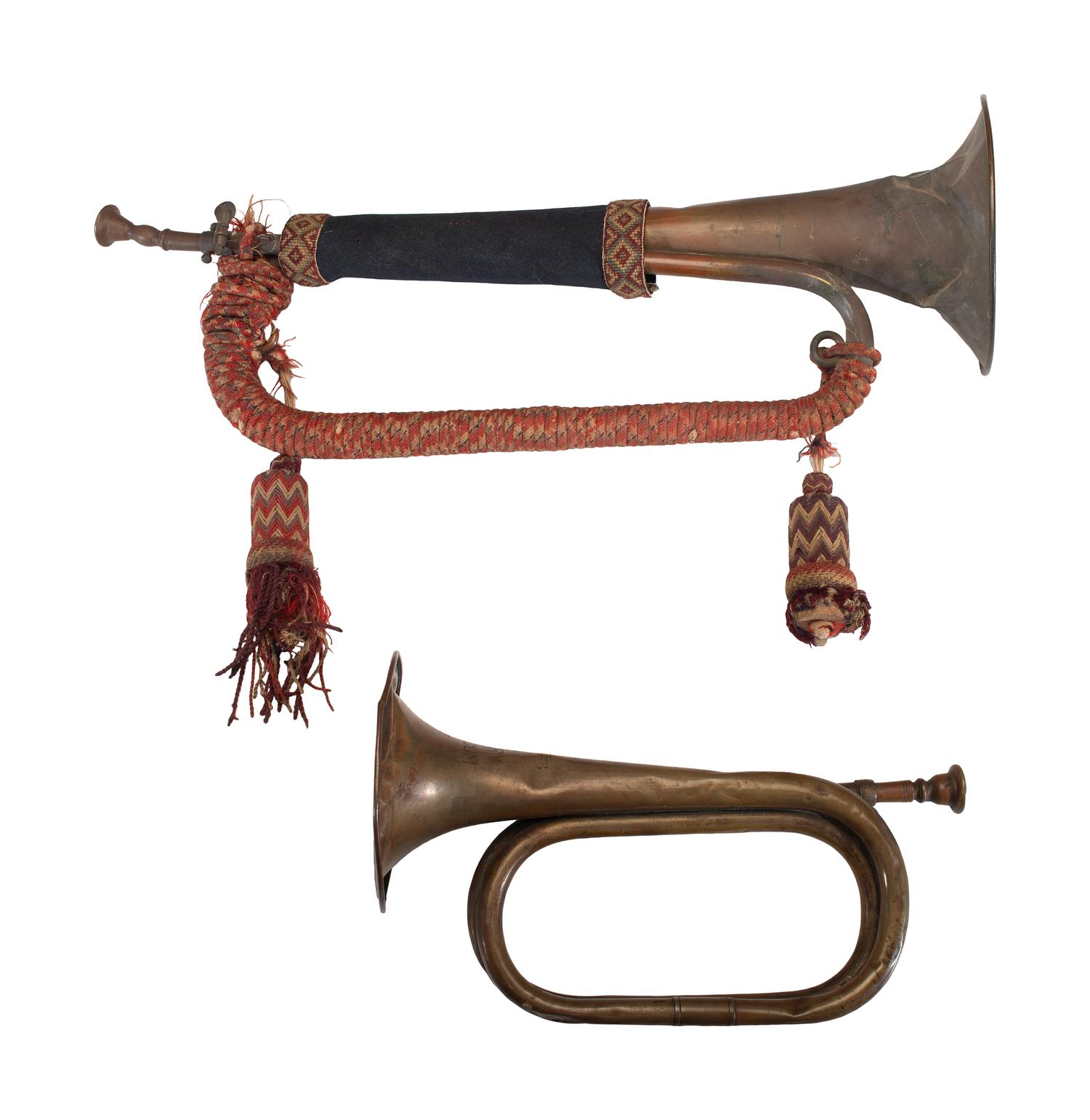 [WORLD WAR I]. A pair of bugles, comprising: