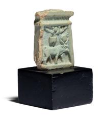 An Egyptian Faience Plaque with Apis Bull