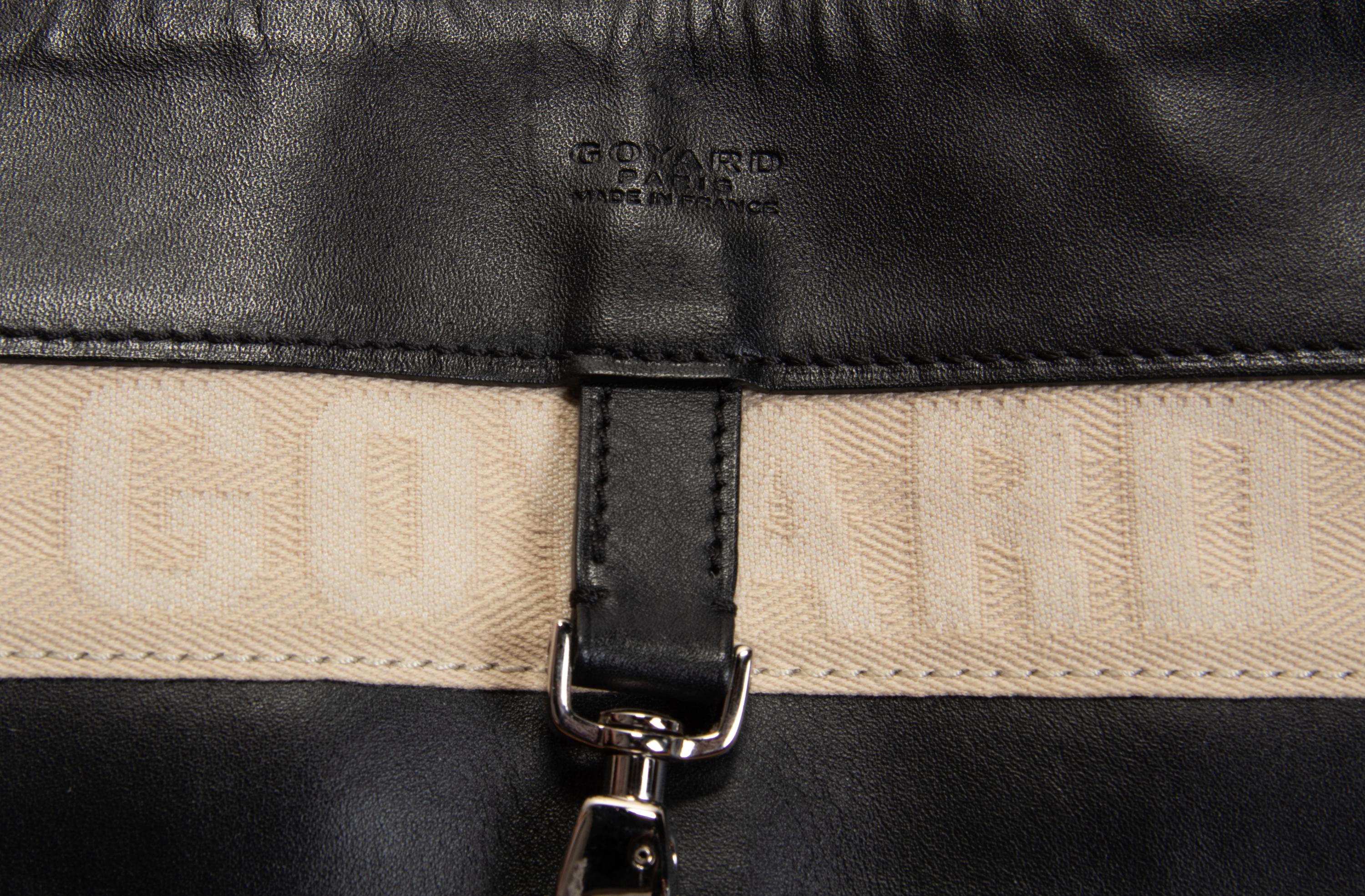 Three Goyard Bags: Two Totes and One Zip Pouch