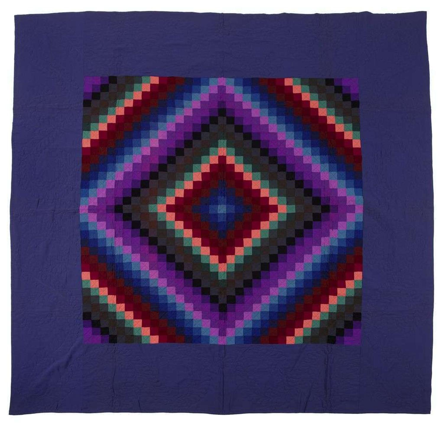 Amish pieced "Sunshine and Shade" quilt pennsylvania, 20th century
