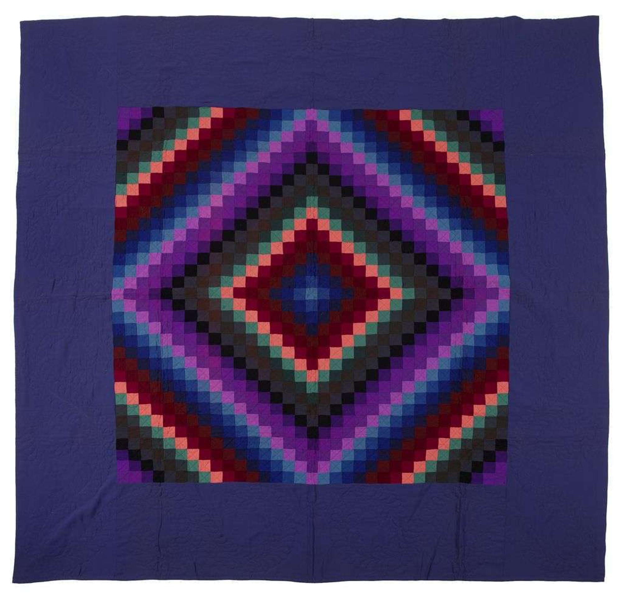 Amish pieced "Sunshine and Shade" quilt pennsylvania, 20th century