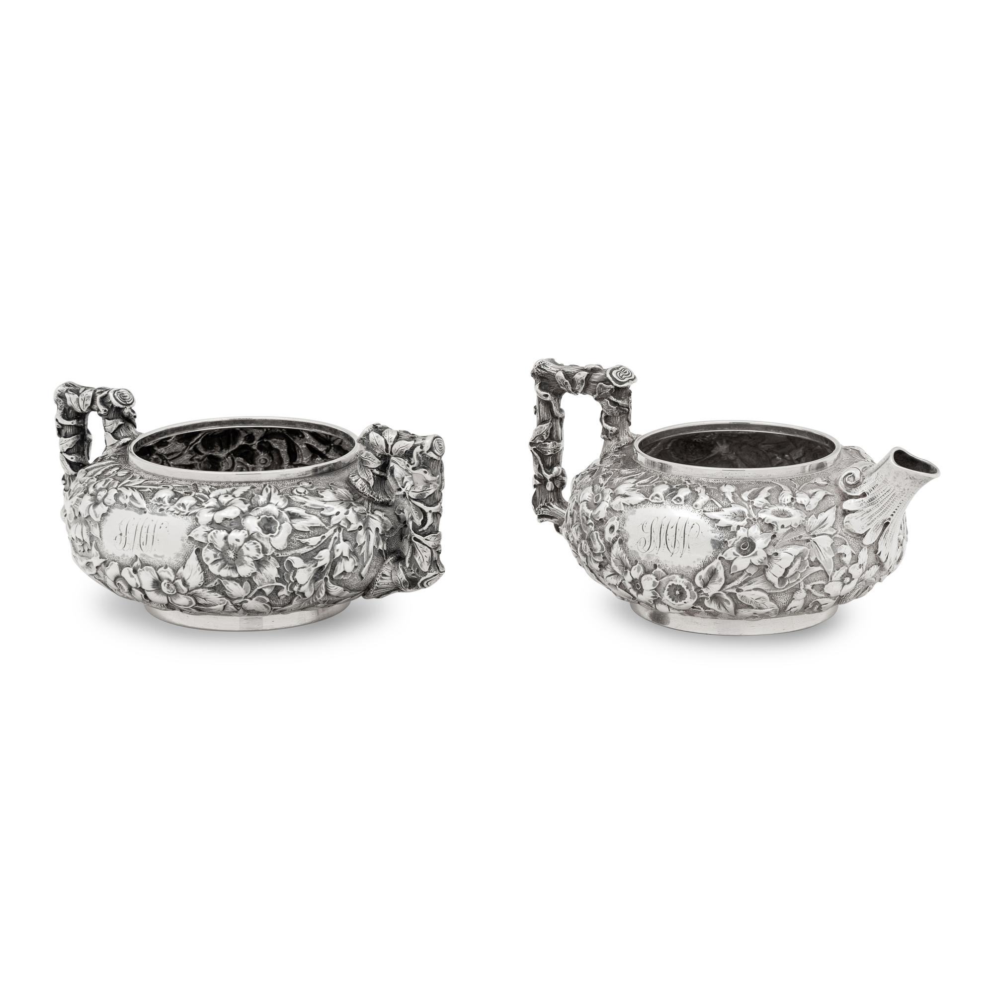 An American Silver Cream and Sugar Set