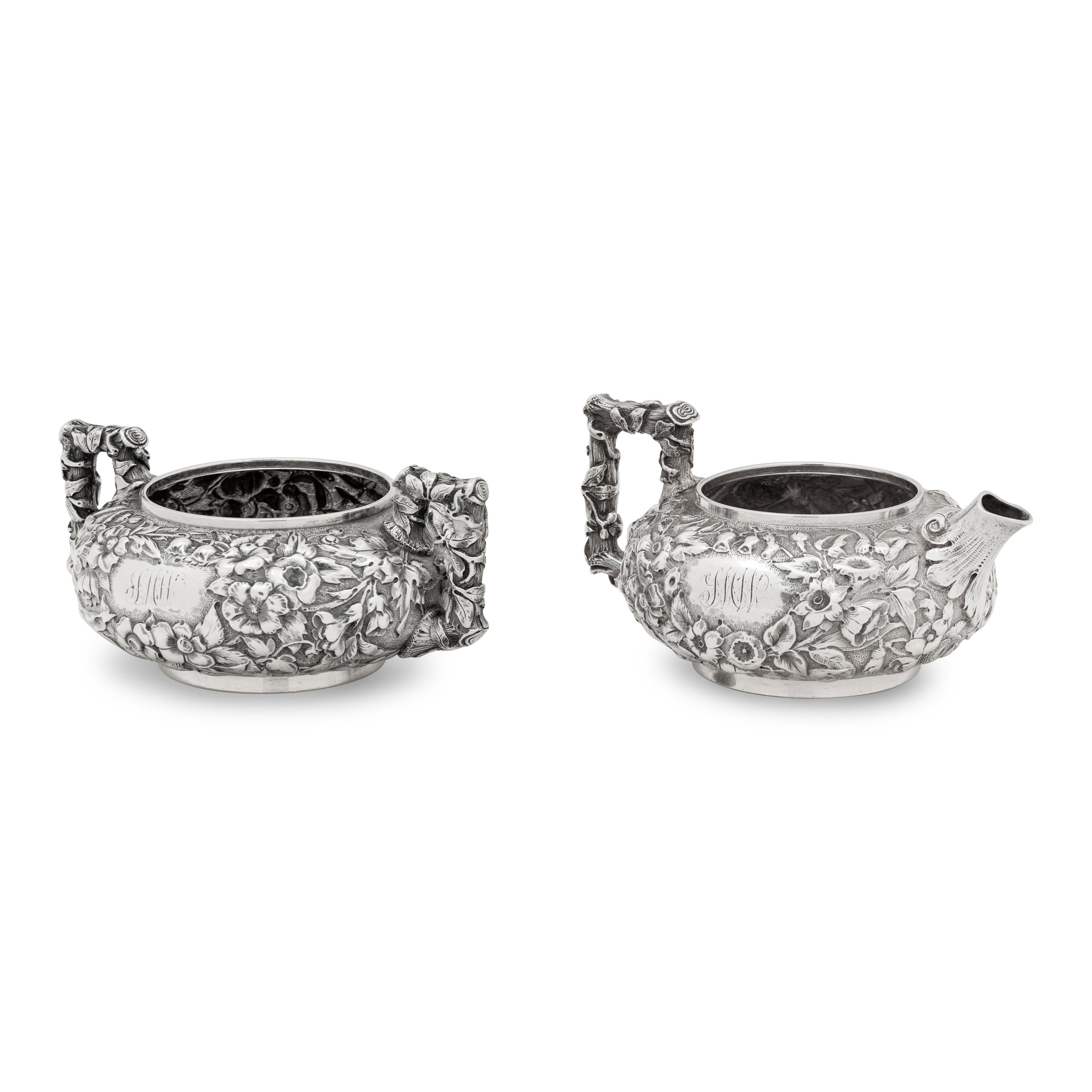 An American Silver Cream and Sugar Set
