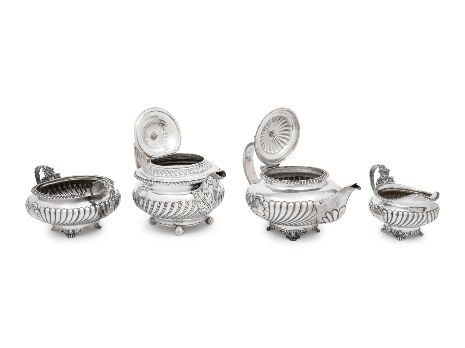 Four Georgian Silver Hollowware Articles