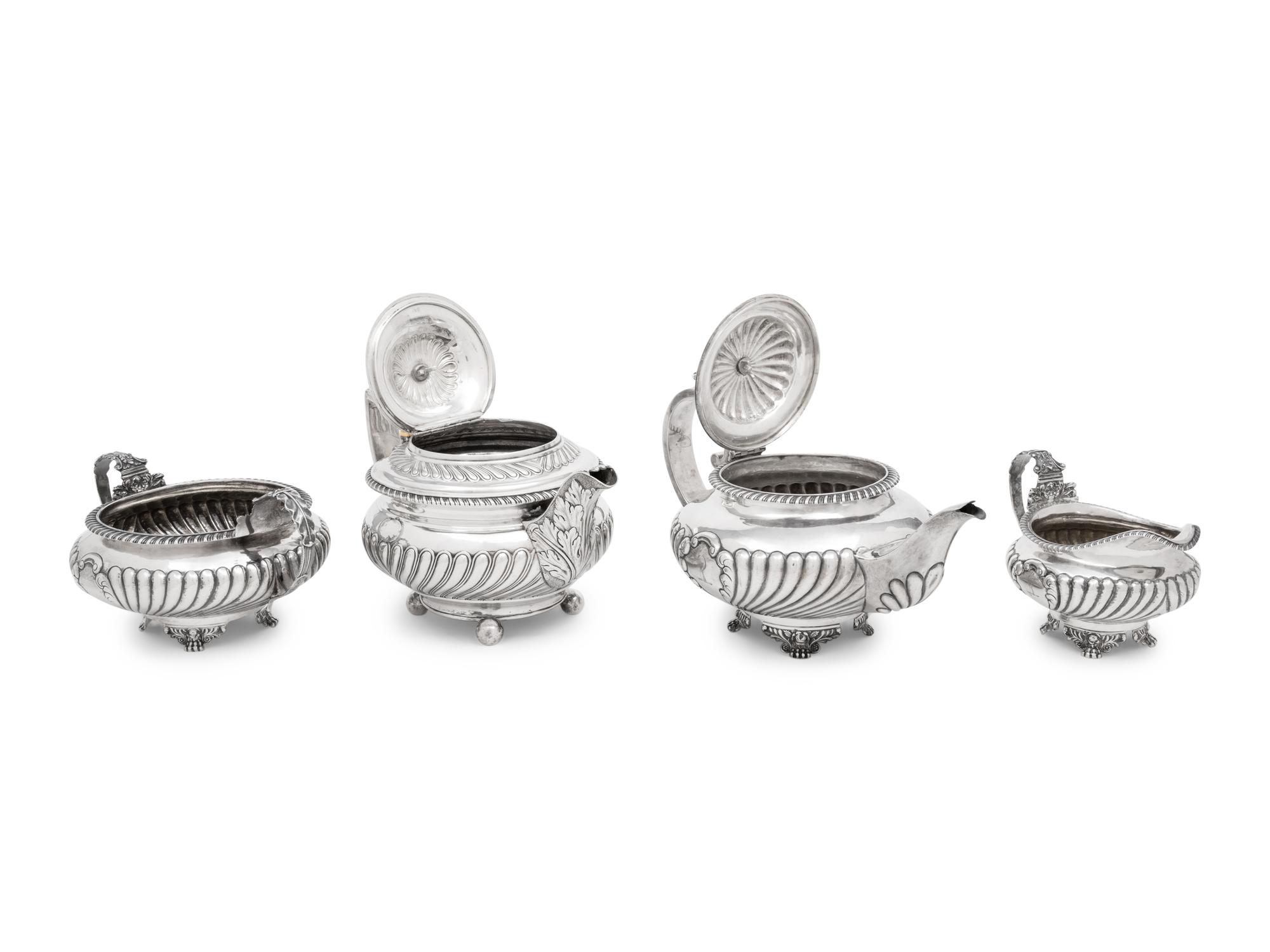 Four Georgian Silver Hollowware Articles