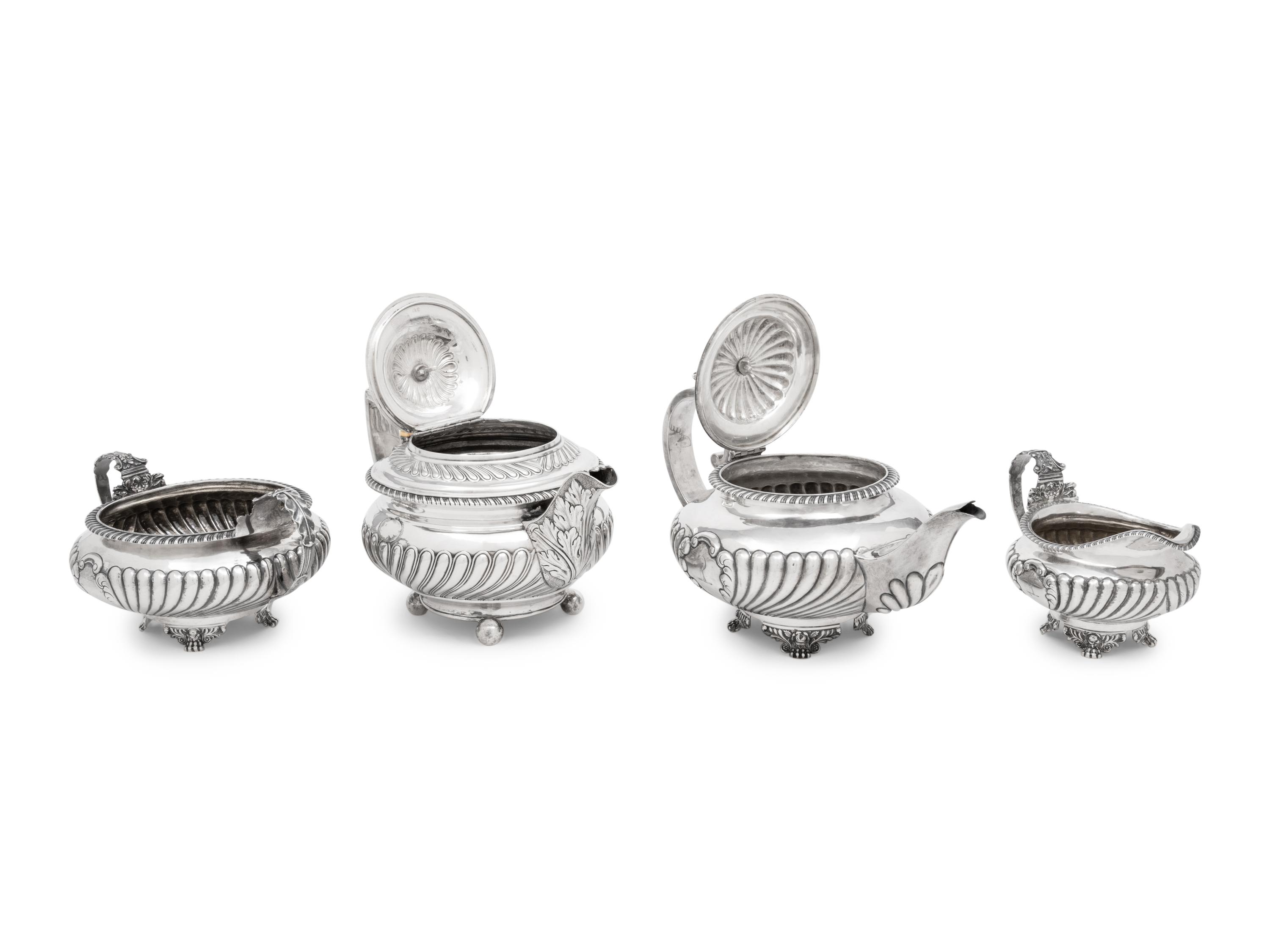 Four Georgian Silver Hollowware Articles