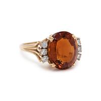 CITRINE AND DIAMOND RING