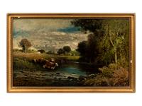 Landscape with Cows in a Stream