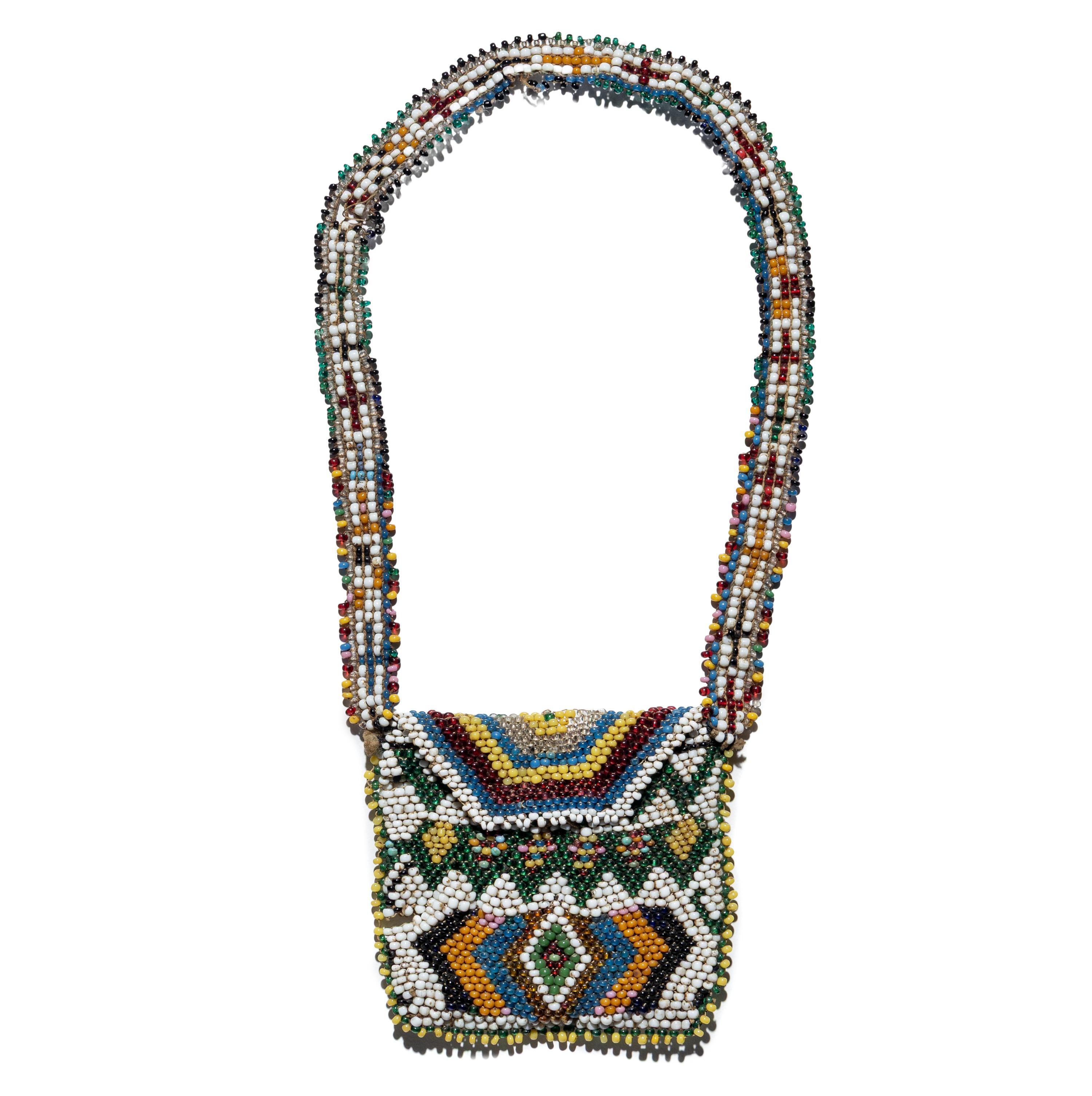 Kickapoo and Meskwaki Loom Beaded Charm Bags