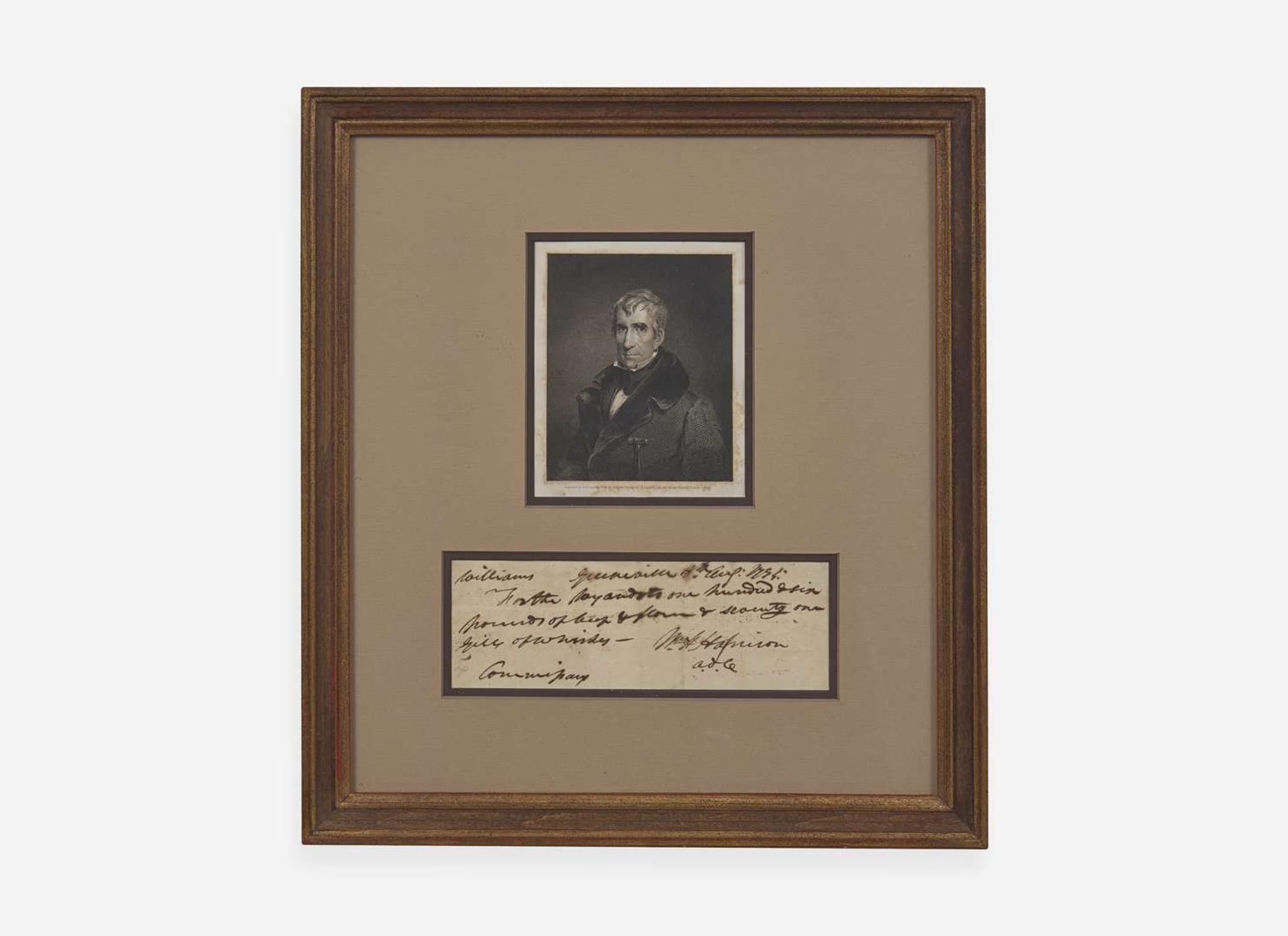 [Presidential] Harrison, William Henry: Autograph Document, signed
