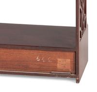 A Chippendale Style Carved and Figured Mahogany Hanging Plate Rack