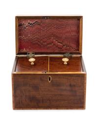 An English Marquetry Tea Caddy