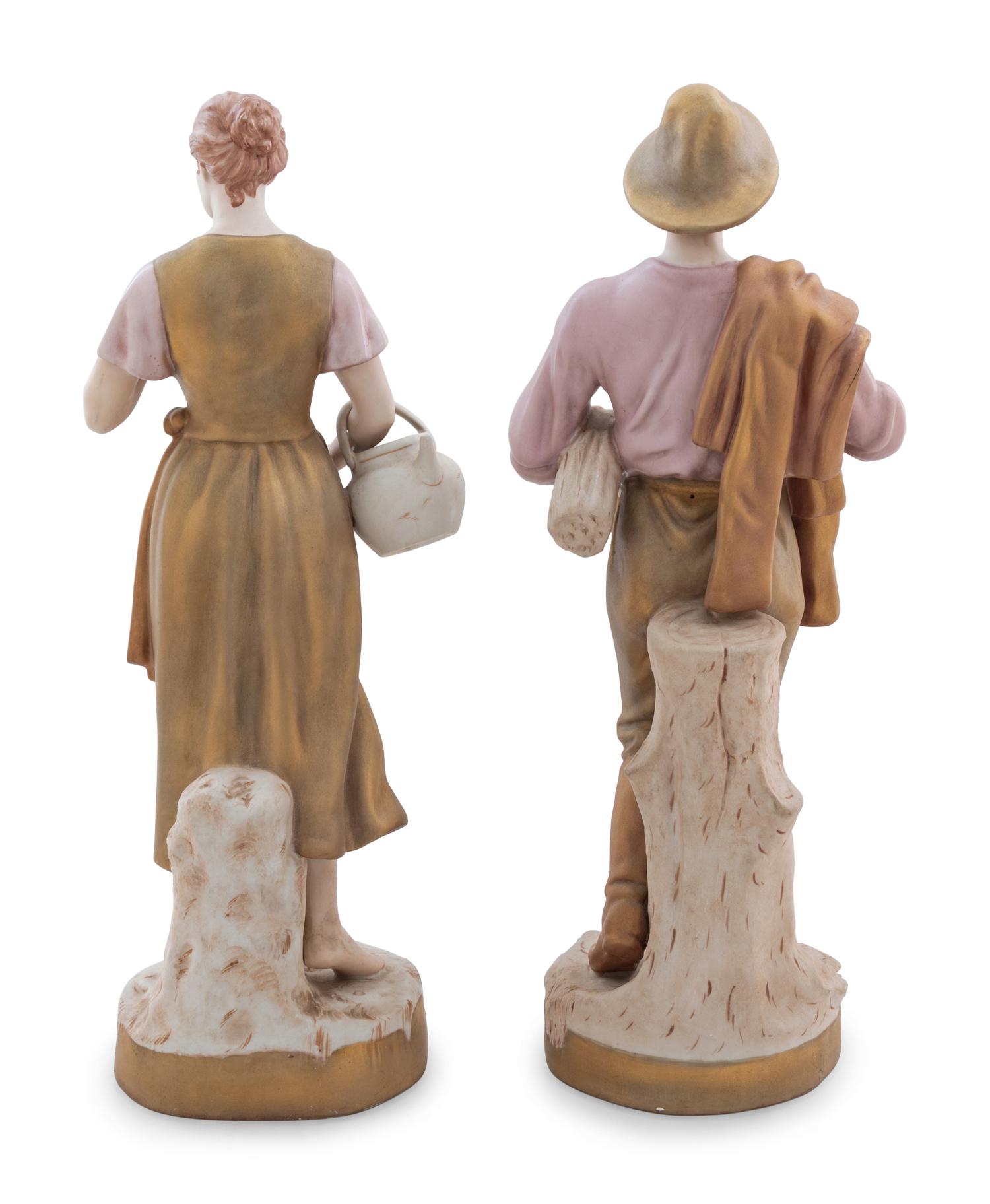 A Pair of Royal Dux Porcelain Figures