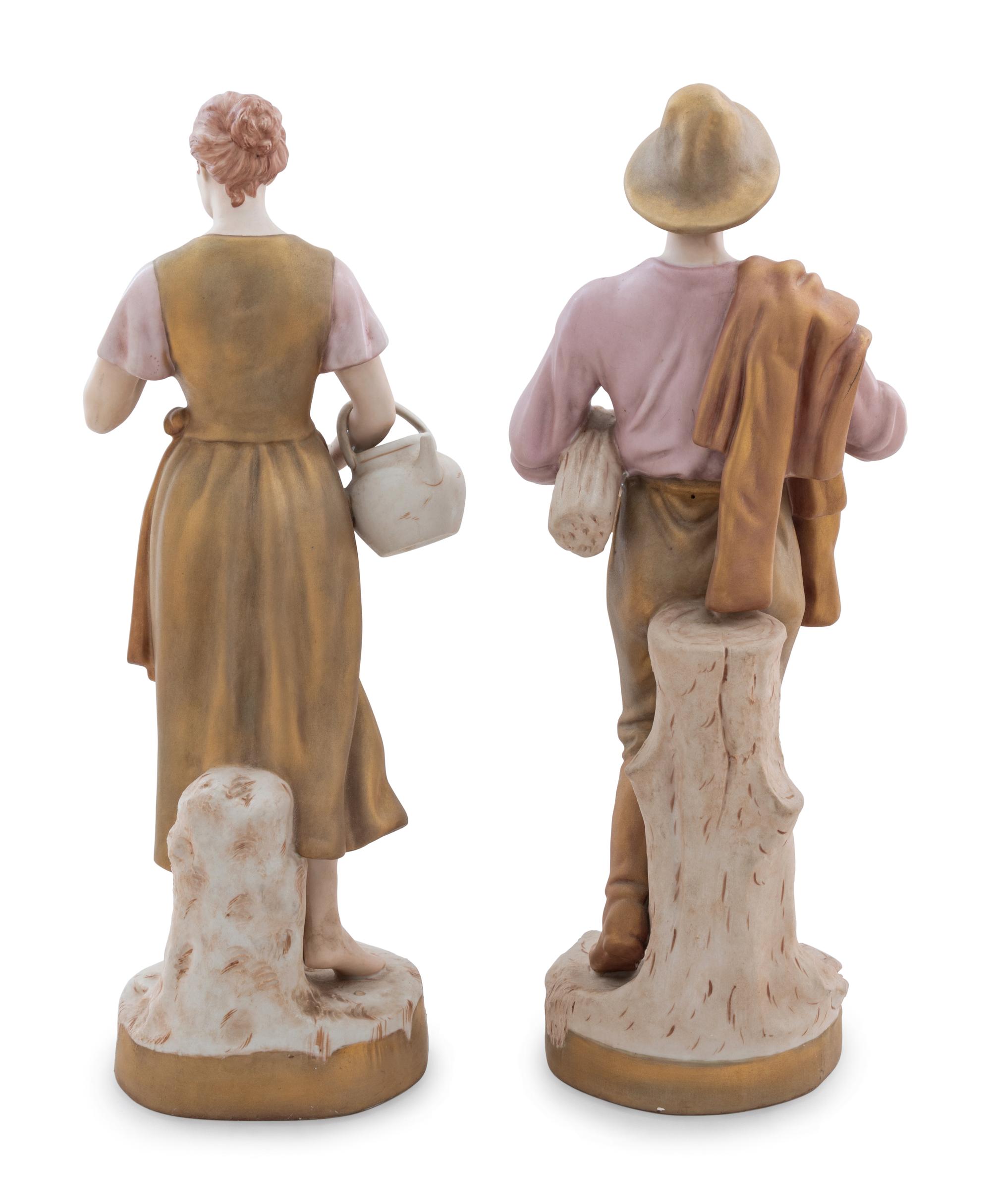 A Pair of Royal Dux Porcelain Figures