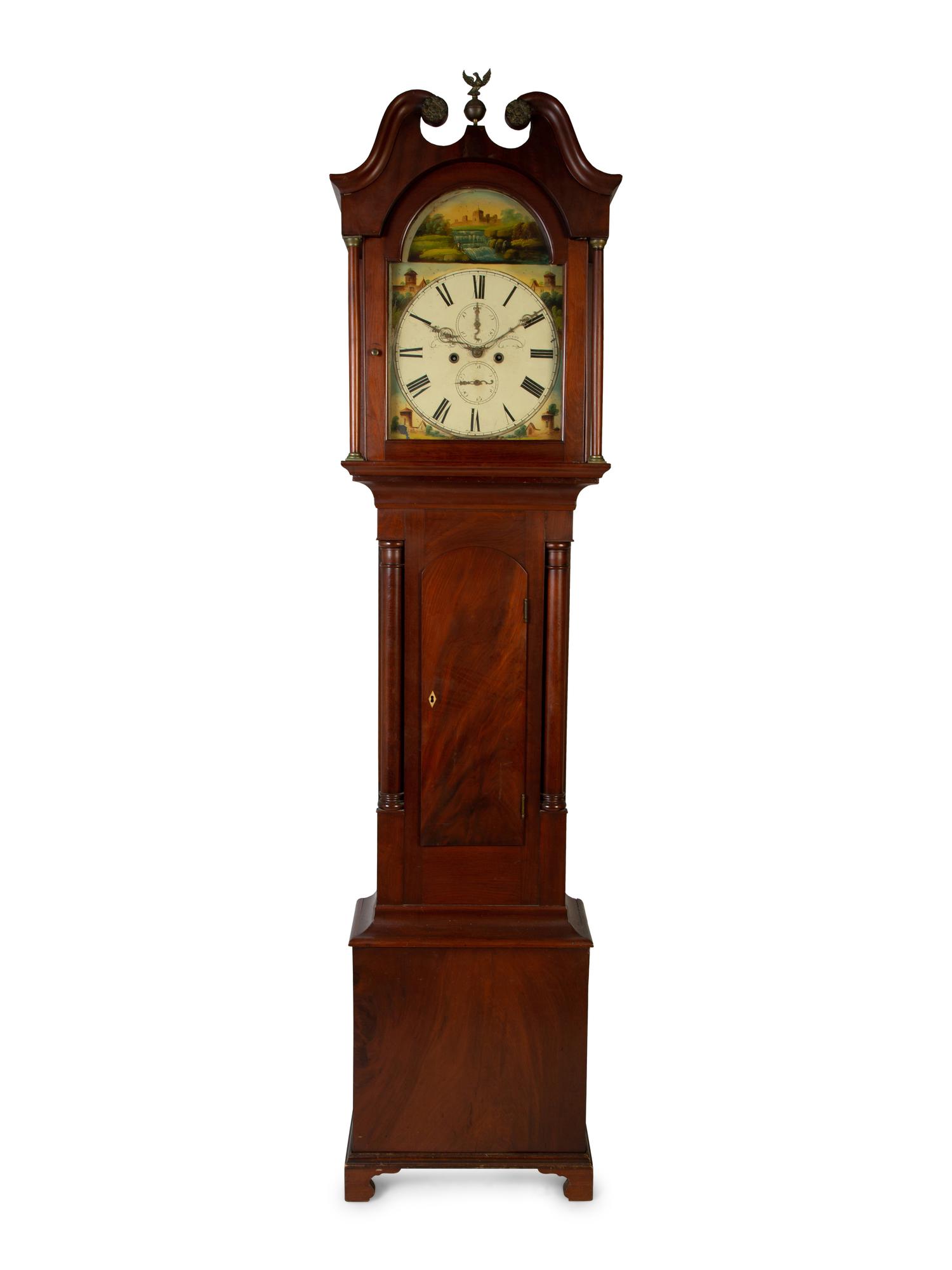 A Scottish George II Style Mahogany Tall Case Clock