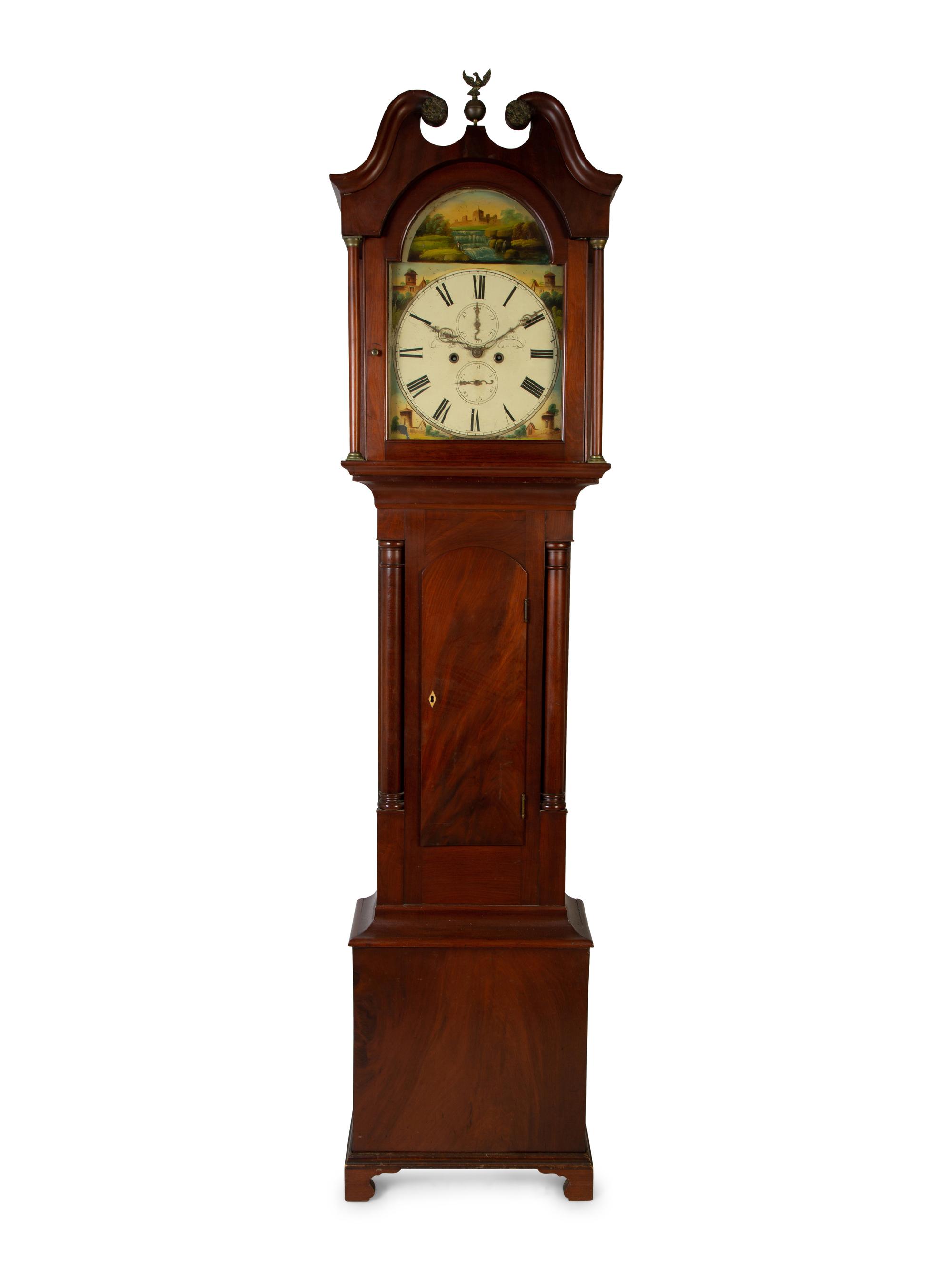 A Scottish George II Style Mahogany Tall Case Clock