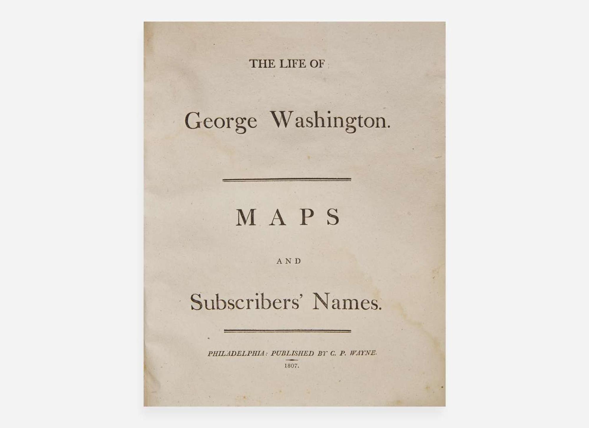 [Presidential] [Washington, George] Marshall, John The Life of George Washington...