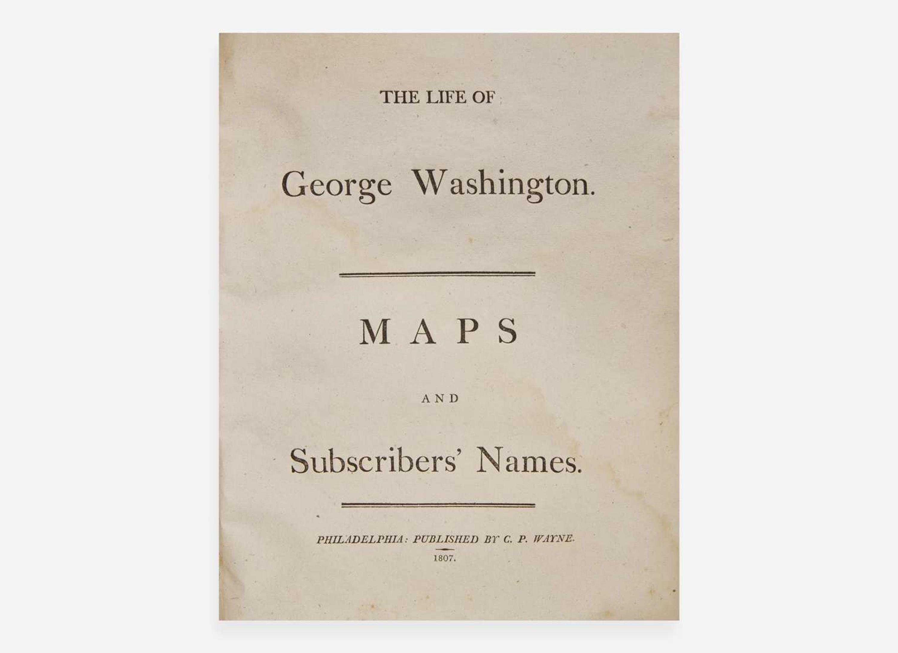 [Presidential] [Washington, George] Marshall, John The Life of George Washington...