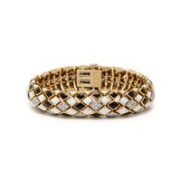 DAVID WEBB, ENAMEL AND DIAMOND 'HARLEQUIN' BRACELET