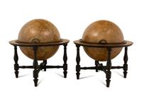 A Pair of English 12-Inch Celestial and Terrestrial Table Globes