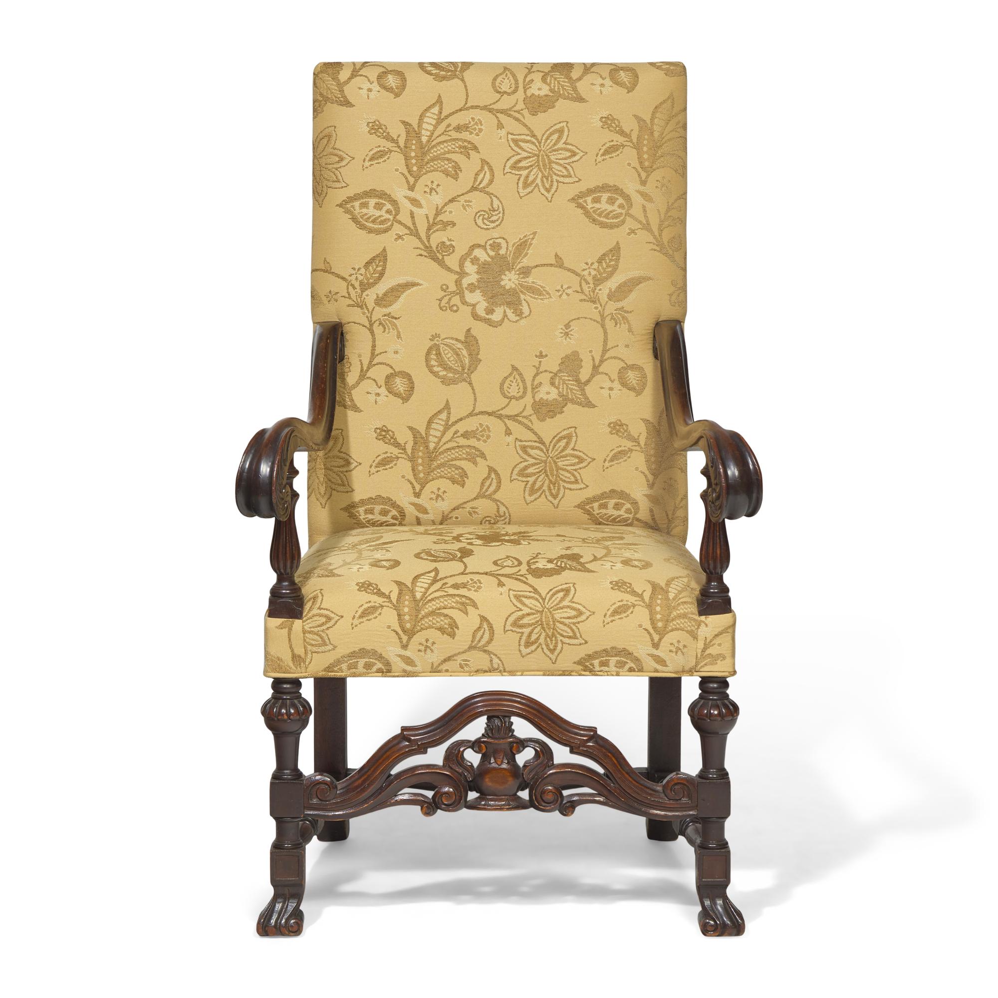 A William & Mary Style Walnut Armchair