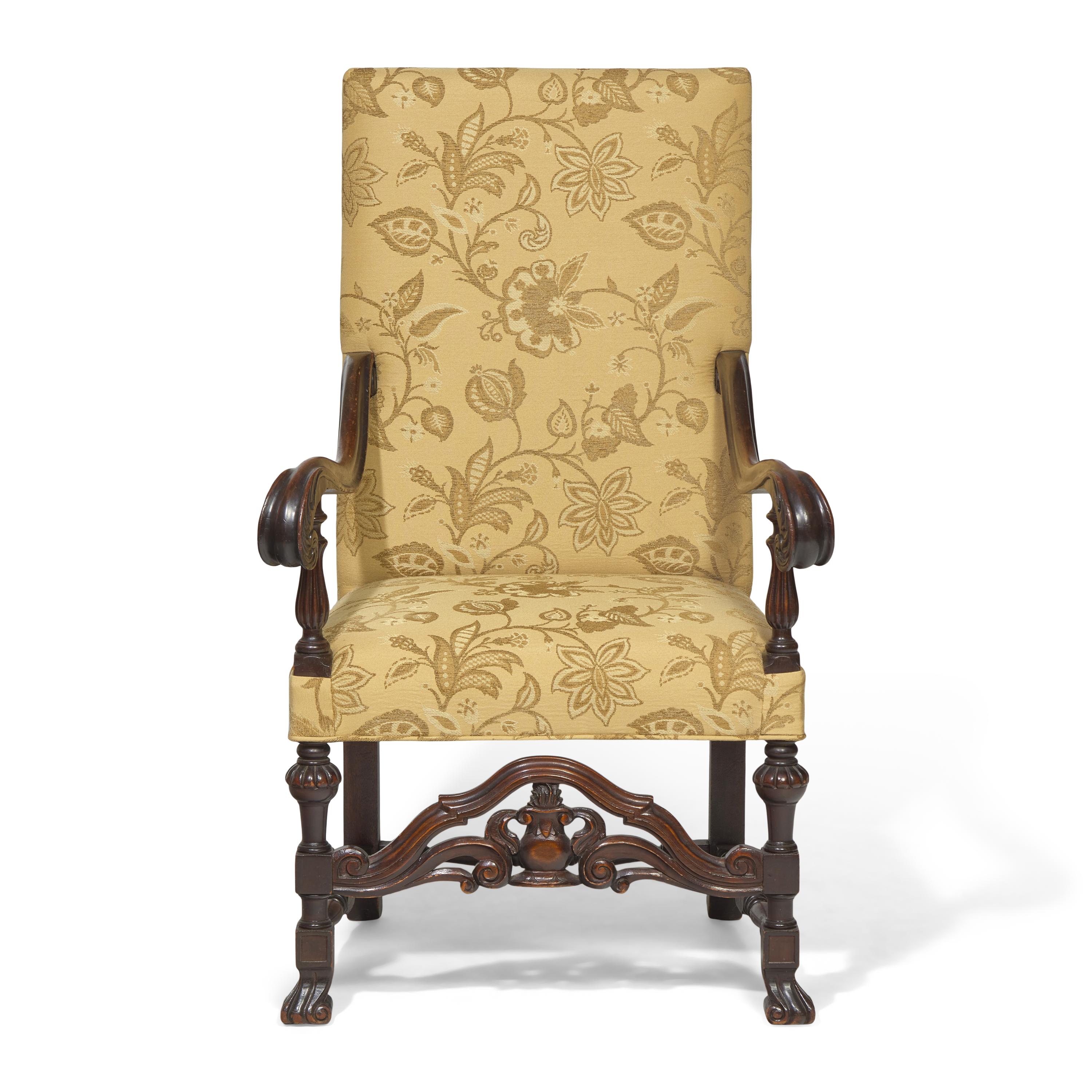 A William & Mary Style Walnut Armchair