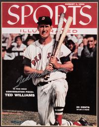 A Ted Williams Signed Autograph Sports Illustrated Cover Display (Upper Deck Authenticated),