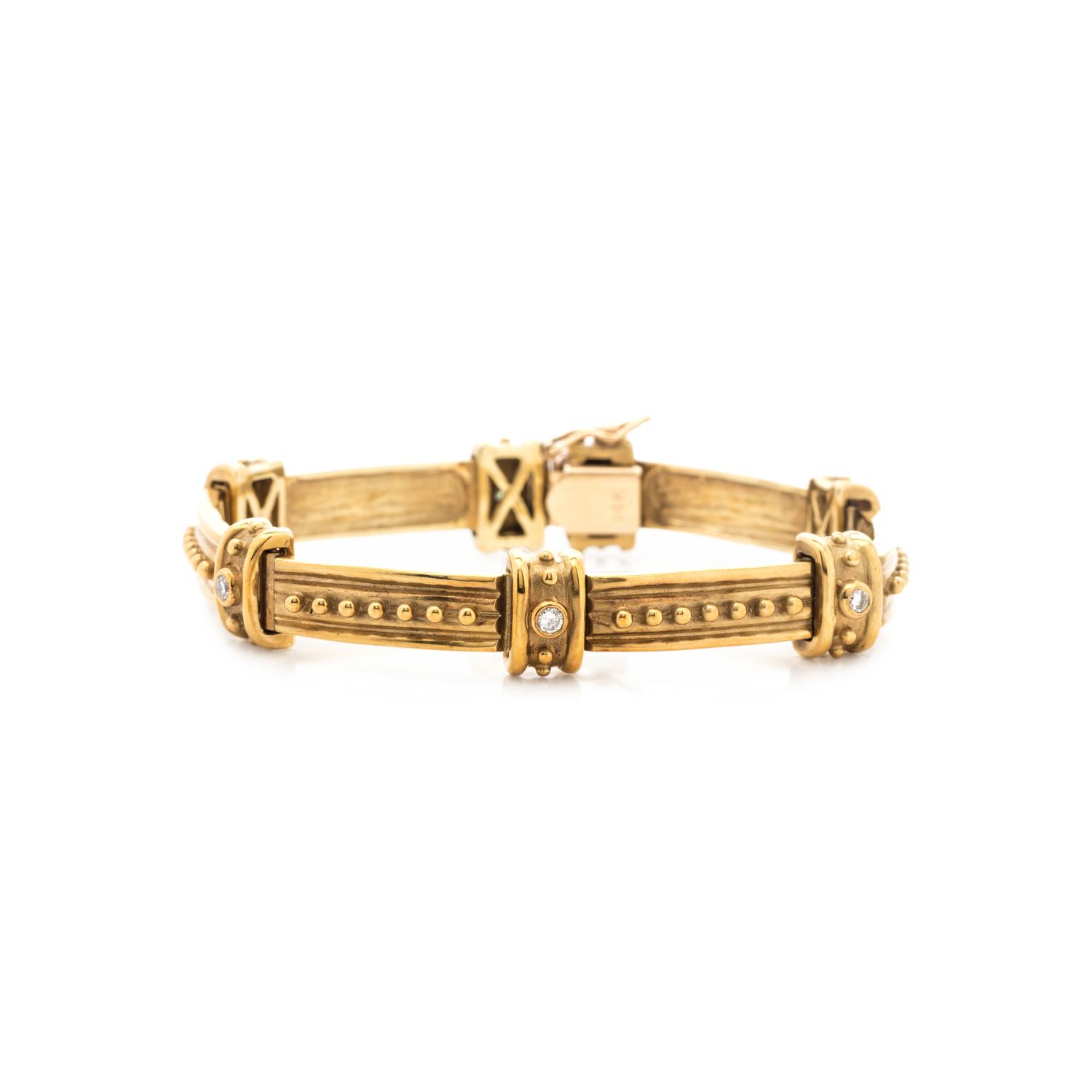 YELLOW GOLD AND DIAMOND BRACELET
