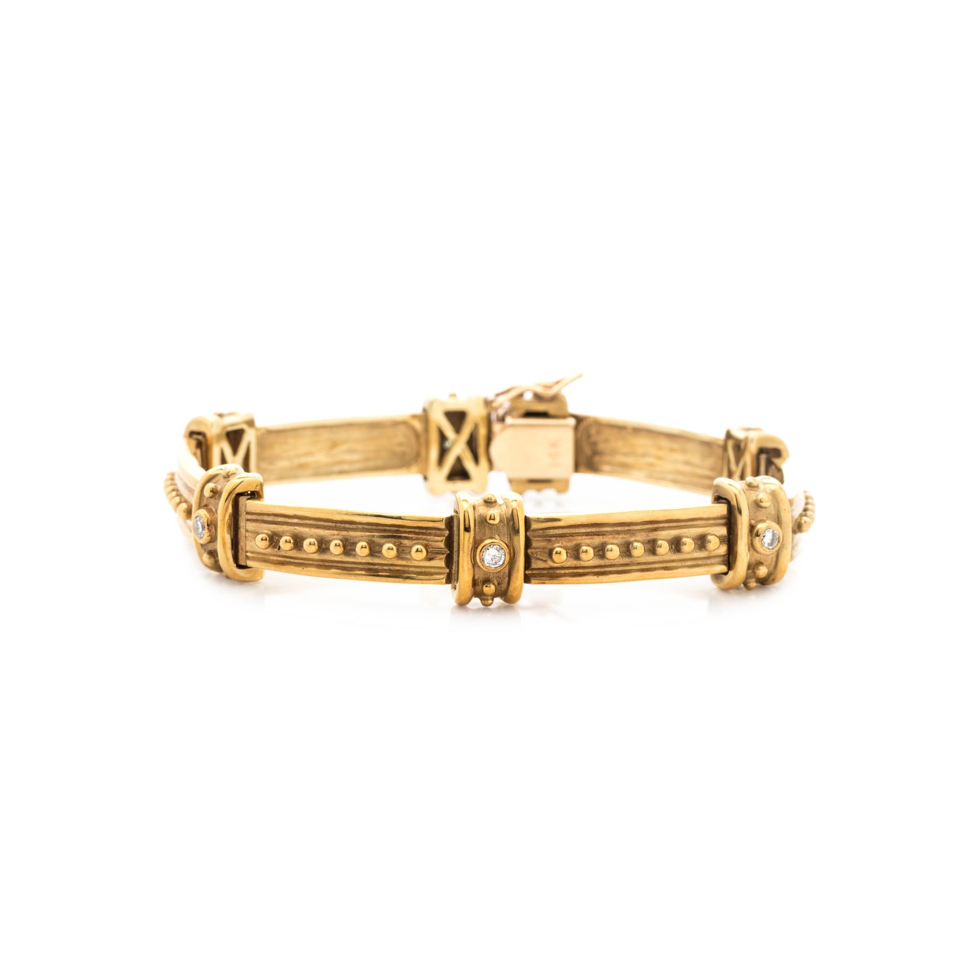 YELLOW GOLD AND DIAMOND BRACELET