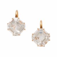 Goshwara, 'Hexa', Rock Crystal Quartz and Yellow Gold Earrings