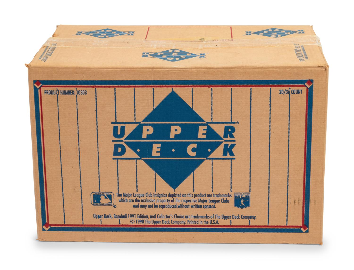 A Case of 1991 Upper Deck Baseball Cards (20 Boxes, Possible Nolan Ryan Autograph Insert)