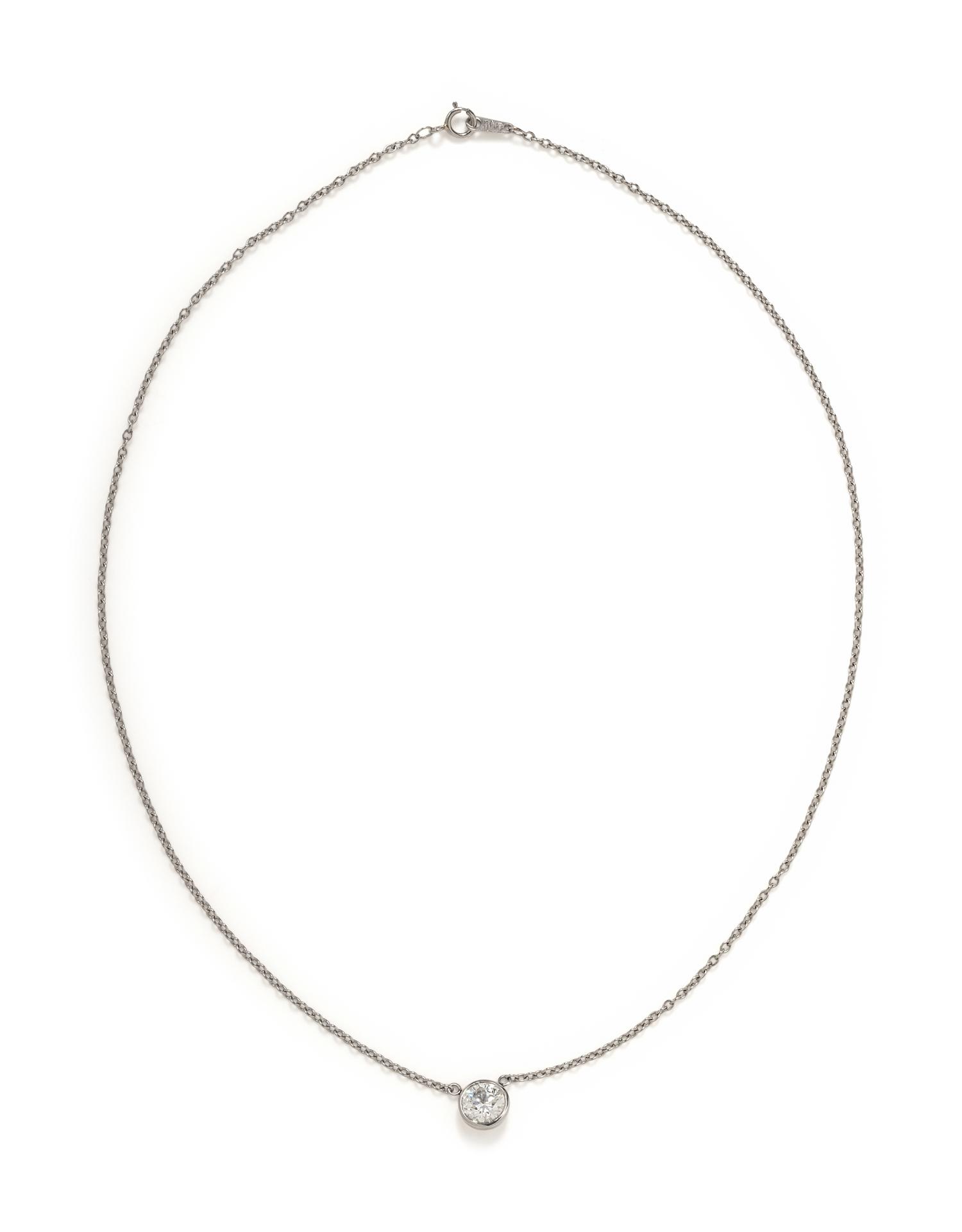 PLATINUM, DIAMOND SOLITAIRE PENDANT