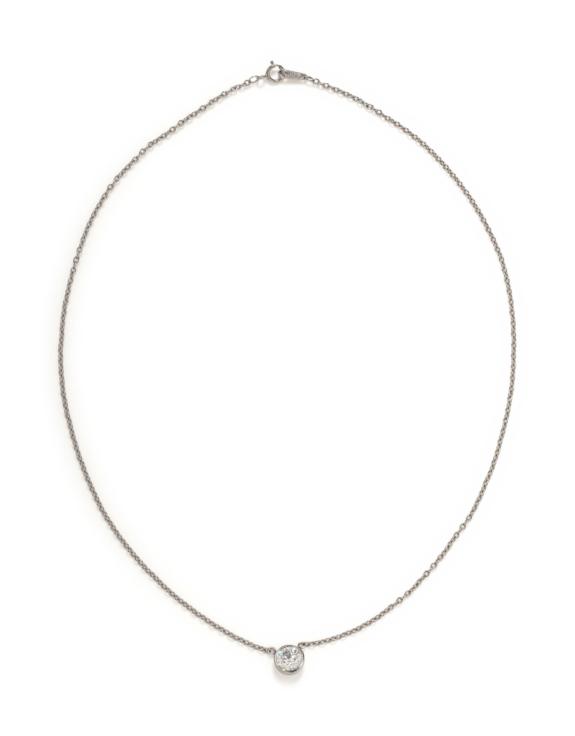 PLATINUM, DIAMOND SOLITAIRE PENDANT