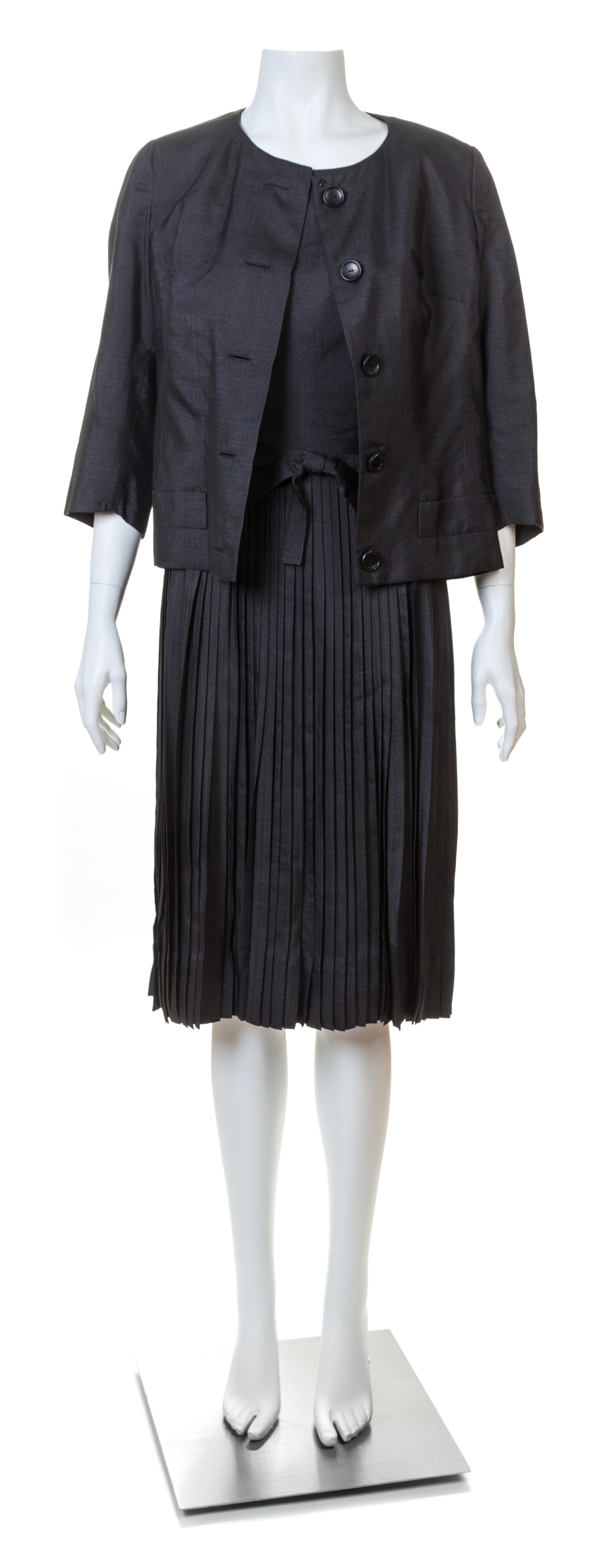 A Christian Dior Black Silk Dress and Jacket, 1950s No size label